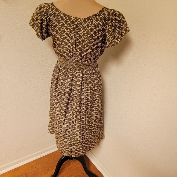 Anthropologie Corey Lynn Calter Honeycomb Print Silk Dress - Picture 5 of 7